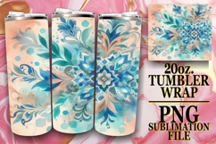 Cozy Gifts 20oz tumbler wrap, Watercolor Pattern Product Image 1