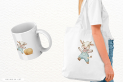 Spring Farmer Cow PNG Product Image 4