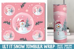 Let It Snow Christmas Tumbler Sublimation Wrap Product Image 1