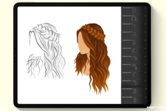 Procreate Hairstyle Stamps | Procreate Brush | Face Product Image 7