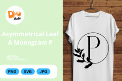 Asymmetrical Leaf Monogram Product Image 1