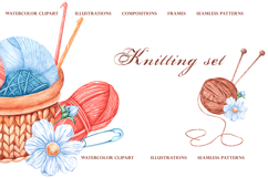 Knitting watercolor set. Crochet. Materials and tools. Product Image 16
