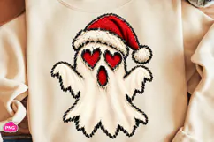 Patchwork Ghost Christmas PNG, Funny Christmas PNG, Ghost Product Image 2