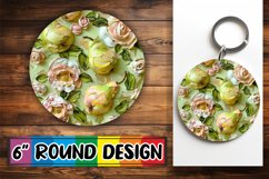 3D Blooming Round Keychain Design Product Image 1