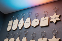 Keychain Laser Cut Files Bundle Wooden Keychain Blank Templa Product Image 2