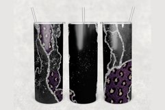 Add Your Name Grey Marble Cheetah 20 oz tumbler sublimation Product Image 1