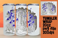 Flower in Hole 3D Wrap for 20oz Tumbler Sublimation Product Image 1