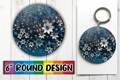 Glitter Leopard Floral Sublimation : Keychain, Coaster Product Image 1