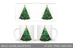 Christmas Tree Mug Sublimation. Christmas Tree Mug Design Product Image 1