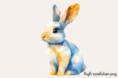 Geometric Pastel Easter Clipart PNG Product Image 1