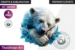 Watercolor Polar Bear Arctic Wildlife animal Illustration Product Image 1