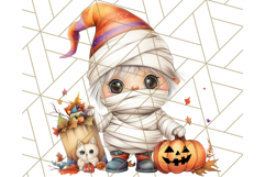 Spooky Cute Halloween Gnome PNG Clipart, Witch Ghost Bat Product Image 4