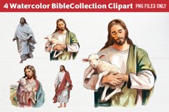 Big Bible Collection Watercolor Clipart PNG Product Image 1