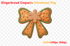 Gingerbread Coquette Christmas PNG Sublimation Product Image 1