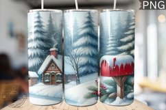 Christmas Watercolor Tumbler Wrap - Christmas PNG Design Product Image 1