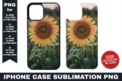 Sunflower iPhone Case Sublimation PNG | Sublimation Product Image 1