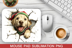 Christmas Dog Mouse Pad Sublimation - Christmas Mouse Pad Product Image 1