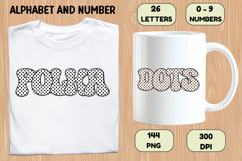 Polka Dots Alphabet Letters &amp; Numbers Clipart PNG 300DPI Product Image 6