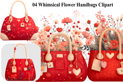 Whimsical Flower Handbags Clipart Product Image 1