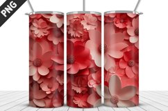 3D Flowers Tumbler Wrap | Sublimation Design | Tumble PNG Product Image 5