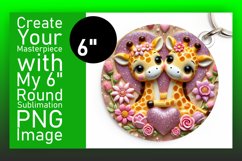Sophisticated Round Design for Keychains , Sweet Animals Product Image 1