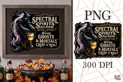 Spectral Spirits Saloon Halloween PNG Sign Graphic Reaper Product Image 1
