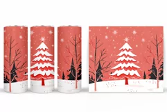 Christmas Tree Tumbler Sublimation. Christmas Tumbler Design Product Image 2