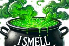 I Smell Children PNG, Funny Halloween Cauldron Design Product Image 5