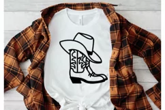 Cowboy boots svg, cowboy hat Rodeo cricut, cowboy silhouette Product Image 4