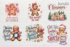 Christmas Gingerbread Mans bundle 61 PNG Sublimation Cute Product Image 3
