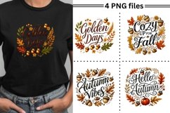 Hello Autumn Quotes, Transparent Digital Downloads, Autumn Product Image 7