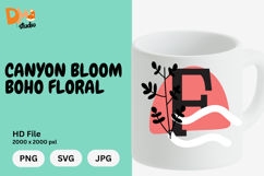 Canyon Bloom Boho Floral Monogram Product Image 1