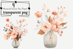 Whimsical Summer Chic Clipart Watercolor PNG Product Image 1