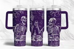 Tumbler laser svg| 40oz Tumbler Halloween Skeleton party Product Image 2