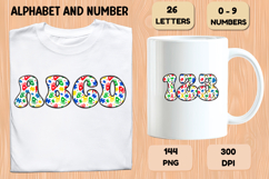 Autism Awareness Doodle Letters Love Puzzle Alphabet PNG Product Image 6