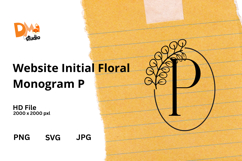 Website Initial Floral Monogram Product Image 1