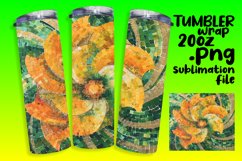 Glitter Flower Tumbler Wrap Sublimation Art 20oz Product Image 1
