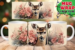 Retro Yuletide Whirl 11oz 15oz Wrap, Deer Product Image 1