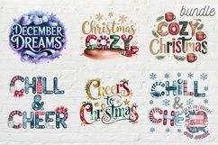Christmas Clipart Quotes BUNDLE 79 PNG festive Holiday Product Image 11