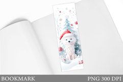 Christmas Wolf Bookmark. Christmas Bookmark Sublimation Product Image 1
