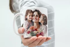 4 Happy Moms with flowers Portrait | Mother's day Watecolor Product Image 2