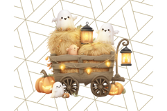 Creepy Carnival Halloween Clipart PNG with Hayride Art Product Image 4