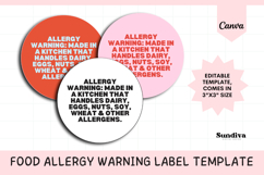 Food Allergy Warning Label Canva Template 6 Product Image 1