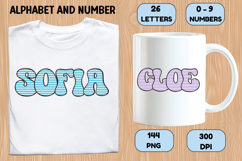 Stripes Alphabet Letters &amp; Numbers Clipart PNG 300DI Product Image 6