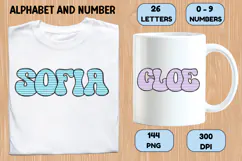 Stripes Alphabet Letters & Numbers Clipart PNG 300DI Product Image 6