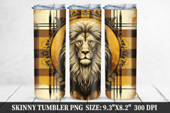 Lion Skinny Tumbler 20oz Wrap Design, Animal Tumbler Wrap Product Image 1