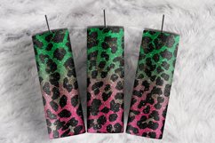 Colorful Cheetah Green Pink Glitter Ombre 20 oz tumbler wrap Product Image 1