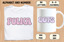 Polka Dots Alphabet Letters &amp; Numbers Clipart PNG 300DPI Product Image 6
