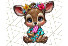 Summer Christmas Clipart PNG, Tropical Holiday Art Clip Art Product Image 4