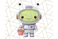 Kawaii Halloween Clipart Cute Kids and Candy Elements Png Product Image 4